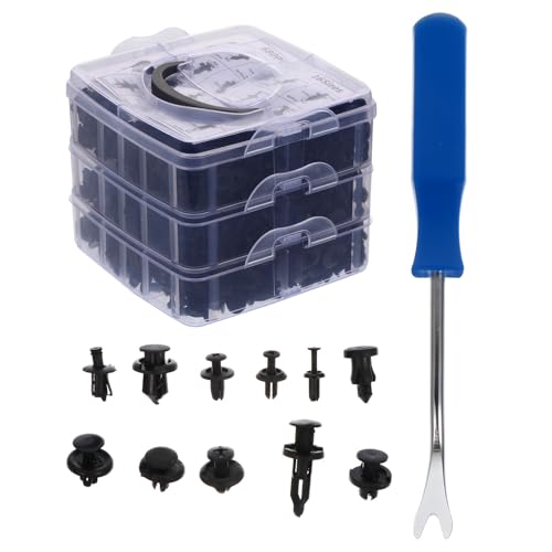 Clips de sujeción para coche ULTECHNOVO con caja organizadora de remaches para paneles