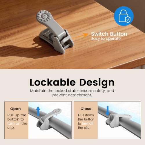 Image of Lockable Pee Pad Clips, with Adhesive Tape, for Indoor Wall Pads Secured, Extra Thick Clamps for Silicone Puppy Pad Holder Tary Secured, Tight Strong Clamp for Dogs, Cats Training