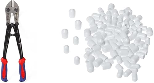 WORKPRO Cortador de pernos (14 pulgadas) y tapas de extremo de estante de alambre ClosetMaid (paquete de 84)