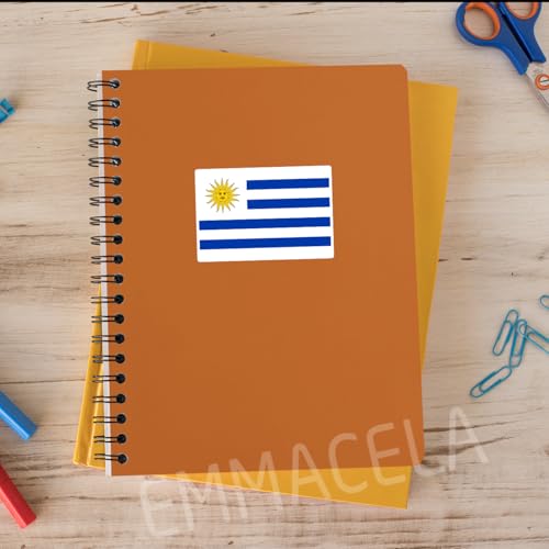 Image of (3PCS) Uruquay Flag stickers, Countries Flag Stickers - Waterproof Vinyl Decals For Laptops, Tumblers, Water Bottles, Books, Scrapbooks, Size 3 x 2 Inch