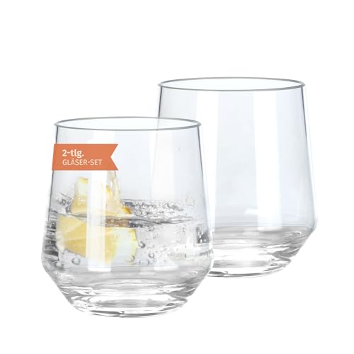 Moritz Milano Wasser Gläser 370 ml Camping Gläser Wassergläser Tumbler bruchfest kratzfest