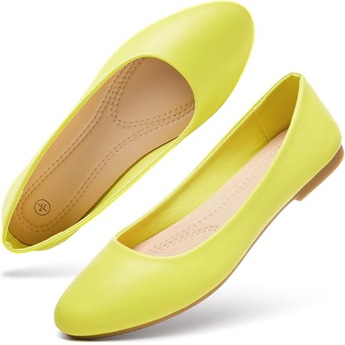 Image of Hash Bubbie Women's Flats Shoes Ballet Flats Dress Shoes Comfortable PU Leather Slip on Shoes for Women