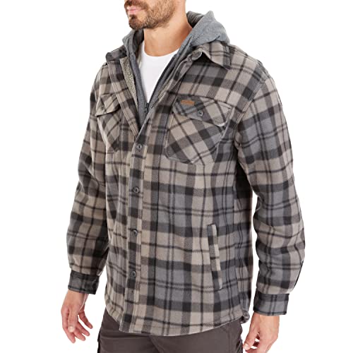 Image of Smith's Workwear Men's Big Men's Sherpa-lined Microfleece Shirt Jacket