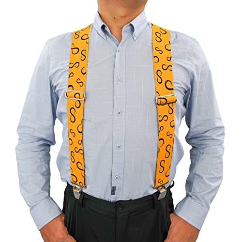 Image of MELOTOUGH Men's Suspenders Fully Elastic 2 inch Wide X back Heavy Duty Work Suspenders