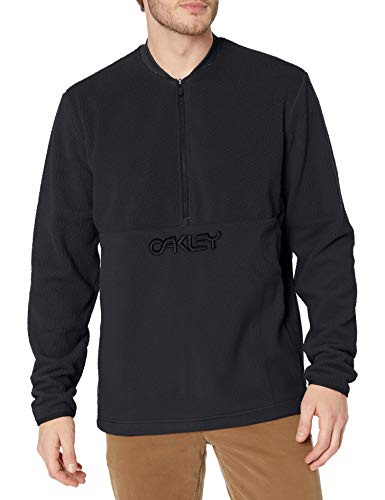 Oakley Men's Fluffy Half Zip Jacket, Blackout, XXL
