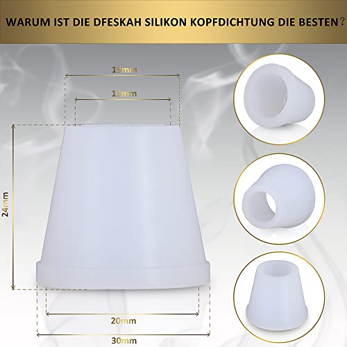 DFESKAH Shisha Kopfdichtung, 9er Set Hookah luftdichte Silikon Dichtung an der Wasserpfeife Rauchsäule für Tabakkopf… – Bild 3