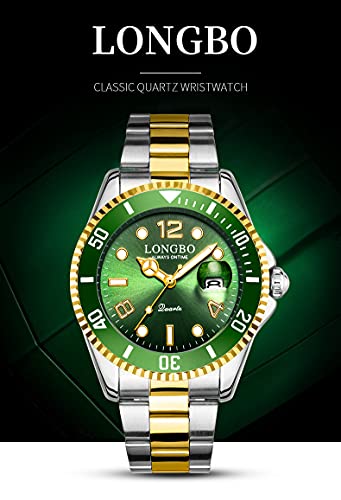 LONGBO Master Royale Silver Analog Watch Silver-Gold-Green - Image 3