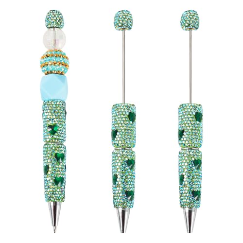 Stylo à bille à perles cœur en fer lot de 2 stylos personnalisés pour loisirs créatifs