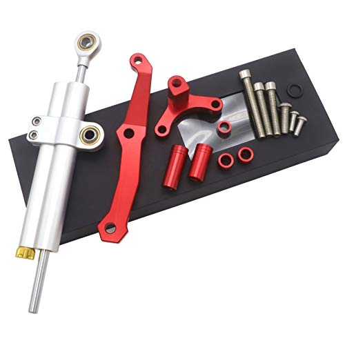 EAMOM Acessórios de motocicleta para motocicletas Suporte de amortecedor de estabilização de direção