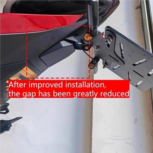 Cadre plaque d'immatriculation pliable et réglable pour moto 703R - 5