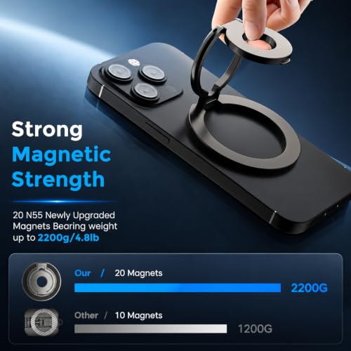 Image of ZORBES Magnetic DualSided Phone Ring Grip Foldable Kickstand for Phone Case