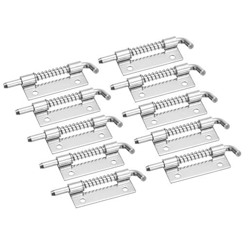 sourcing map Pasador de Pestillo con Resorte 10 Piezas 2.83 Pasador de Pestillo de Acero Inoxidable 304 con Resorte para Caja de Distribución Y Armario Eléctrico (Plateado)