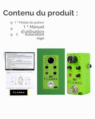 FLAMMA FC05 Mini pédale de modulation avec chorus Flanger Tremolo Phaser Vibrato Liquide Rotatif Autowah Anneau de Bégaiement LowBit – vue 7