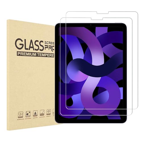 wuwive 2 pack- Screen Protector for Apple iPad Air 4th/5th gen 10.9 inch [2022 &2020] iPad Pro 11...