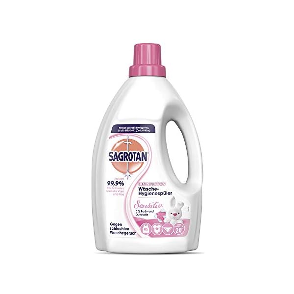 Sagrotan Wäsche-Hygienespüler Sensitiv 0% – Desinfektionsspüler für hygienisch saubere und frische Wäsche, ohne Farb… – Bild 3