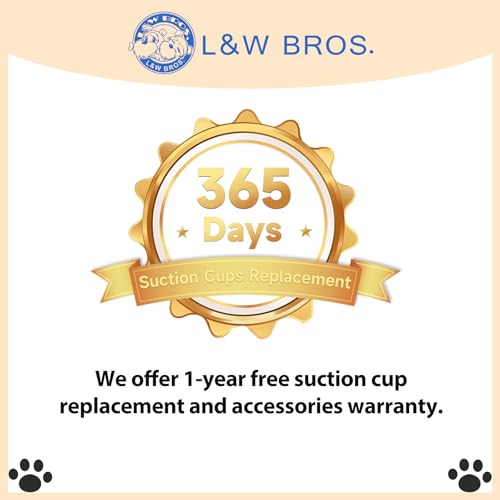 Image of L&W BROS. Cat Window Perch Cushion Bed Hammock with 4 Updated Suction Cups Easy to Assemble Cat Window Bed for Heavy Large Cats (M 1Pc)