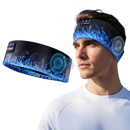 LC-dolida Headband Headphones Bluetooth, Sleep Headphones Wireless Bluetooth with Ultra-Thin HD Stereo Speaker, Sleep Headband Earphones for Workout Yoga Insomnia Meditation Gifts