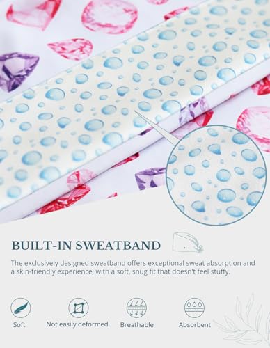 Image of Scrub Caps for Women with Buttons, Classic Surgical Caps | Double-Sided Printed, Adjustable,Long Hours, Sweatbands, Fabric Help Reduce Static Buildup