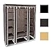 Produktbild Relaxdays Faltschrank groß HxBxT: 175,5 x 148 x 43 cm Stoffschrank mit Kleiderstange und 12 Ablagen als Garderobenschrank und Campingschrank zum Falten Kleiderschrank aus Stoff staubsicher, anthrazit