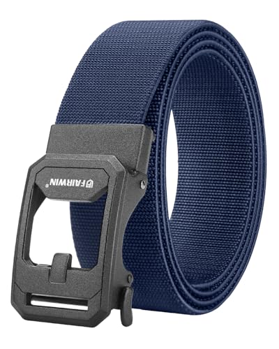 Image of FAIRWIN Men's Ratchet Belt, Nylon Web Golf & Work Belts with Quick-Release Automatic Buckle, Adjustable Casual Belt for Jeans