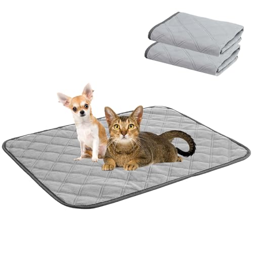 heatcozy �􂦂�y�b�g�V�[�c ���������p�b�h �J��Ԃ��g���� �y�b�g�}�b�g ���V�[�c ���^�`��^�� �L �������p �l�d�\�� �R��h�~ ����~�� ����@�Ŋې� �l�G�ʗp (���C�g�O���[, 90x60CM 2���Z�b�g)