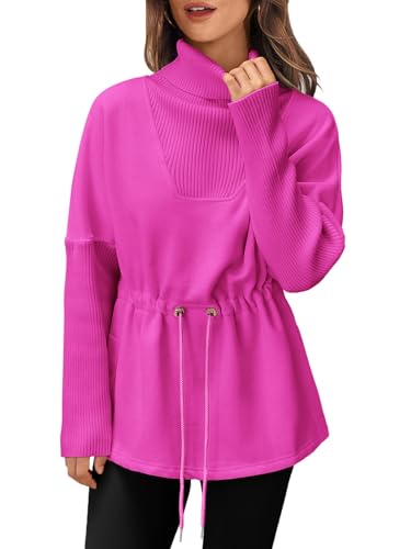 Amazon.com: Fisoew Women's Turtleneck Sweatshirts Fleece