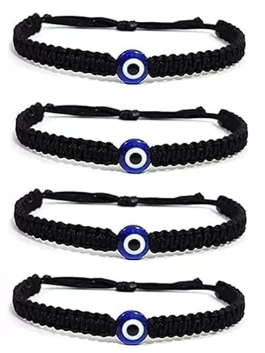 Aksvita Adjustable Thread Bracelet for Girls Evil Eye Avoid Negative Energy Hand Band for Women Kala Dhaga for Men(4 blk evil eye akt) (B0D2HK75B7) Amazon Price History, Amazon Price Tracker