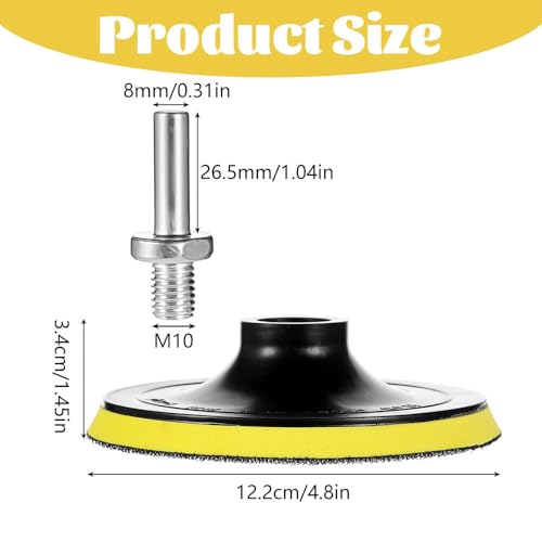 Image of MLD 5 Inch Sanding Polish Pad Hook&Loop Backing Sander Female Thread M10 BPCP-101 (5inch,M10 Plastic) Pack of -1