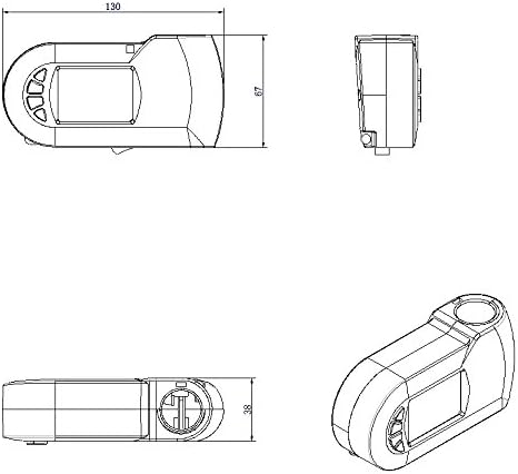 Technical drawing of E700W digital thermostat with dimensions