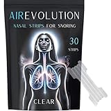 Airevolution Nasal Strips for Snoring Clear - Nose Strips for Breathing - Snore Strips 30 Count