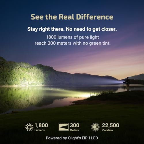 Image of OLIGHT BatonUltra EDC Flashlight Rechargeable, 1800-Lumen 6 Modes Pocket Light with Pure White Light, USB C Bright LED Flashlights with Magnetic Tail Switch for Home Use, Camping, Outdoor(Olive Green) | 1800 Lumens, Small LED Light, Magnetic Tail Switch, Dual Charging, IPX8 Waterproof for Home, Camping, Outdoor