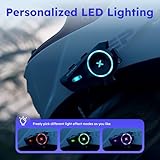 MAXRUNON Helmet Bluetooth Headset With Smart Voice Control, 4 Riders Motorcycle Intercom, Bluetooth 5.4 with Audio Multitasking/Universal Pairing/Radio/IPX7 Waterproof for Snowmobile/ATV, Double Pack - Image 6