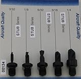 Drill Bits Short Length Threaded Shank, Stub Series Drill Bit Set 4 Tight Fit Tools 00134