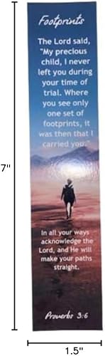 (25 unidades) Huellas en la arena Marcadores religiosos Regalos cristianos Inspiración Suministros para la Iglesia Proverbios del Ministerio 36