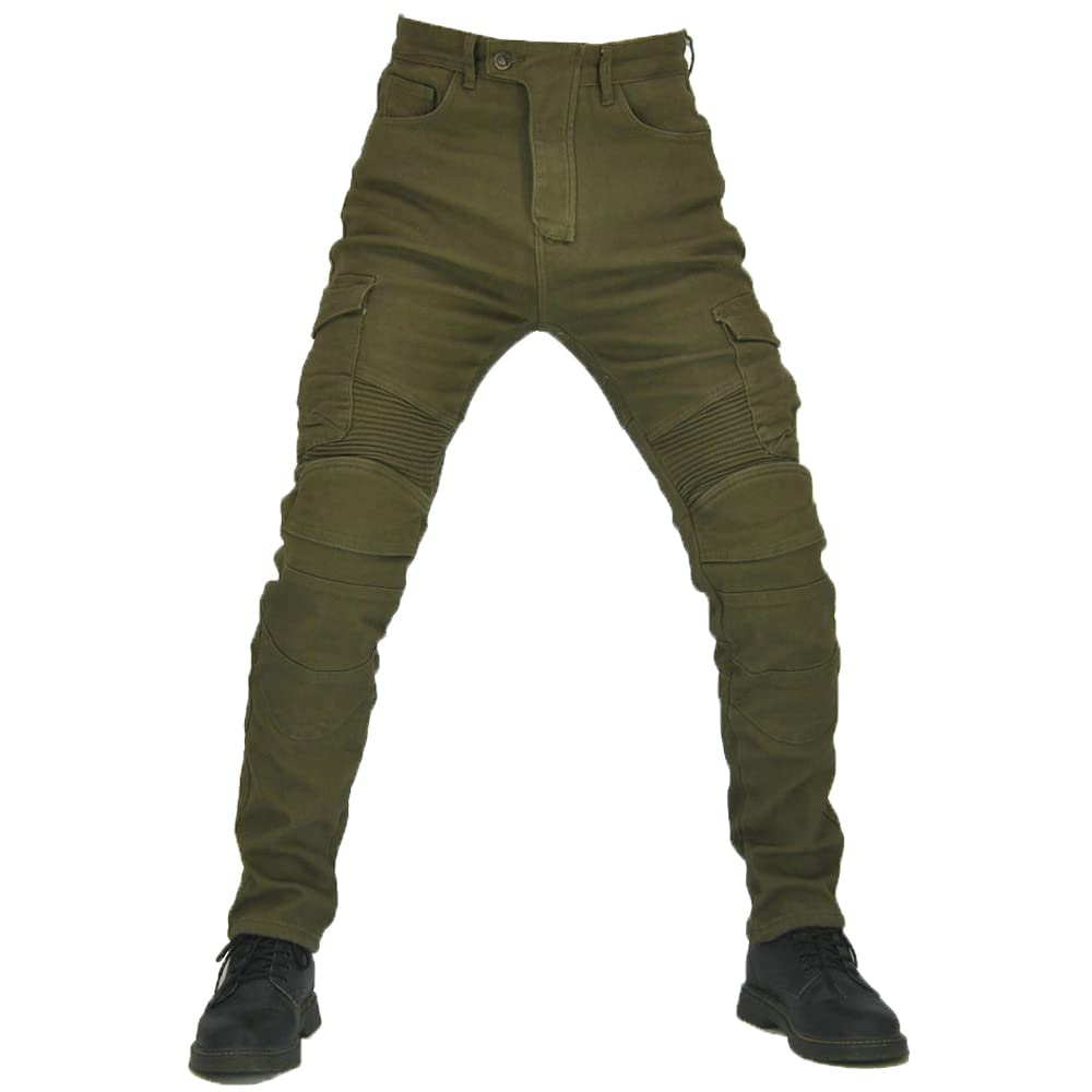 LOMENG Motorcycle Pants Riding Jeans for Men Armored Winter Plus Velvet Biker Pants Winter Warm Motorbike Jeans