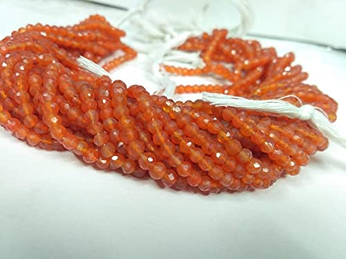 Perles en cornaline naturelle facettée 4mm LKBEADS pour création bijoux DIY