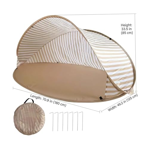 Tienda de campaña de playa para bebés y niños con refugio solar UPF 50+ 5