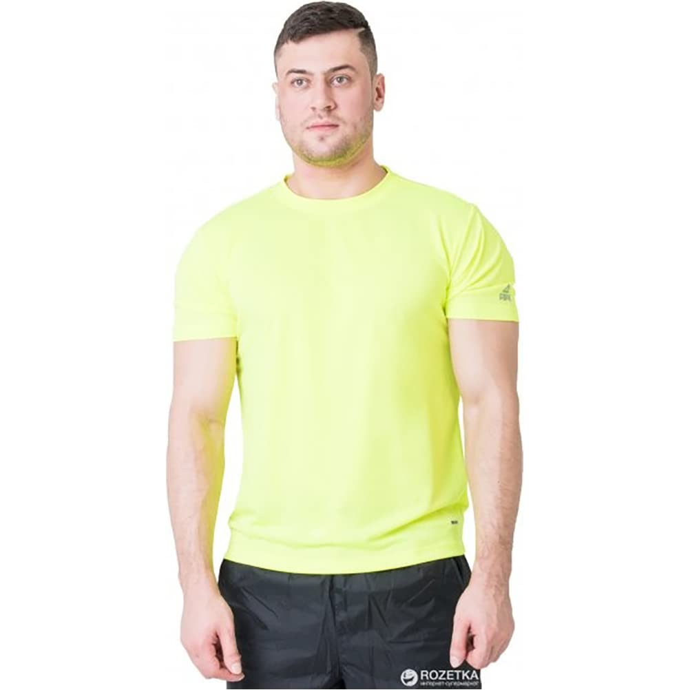 PeakF66901 Round Neck Running T-Shirt for Men, Small, Fluorescent Green