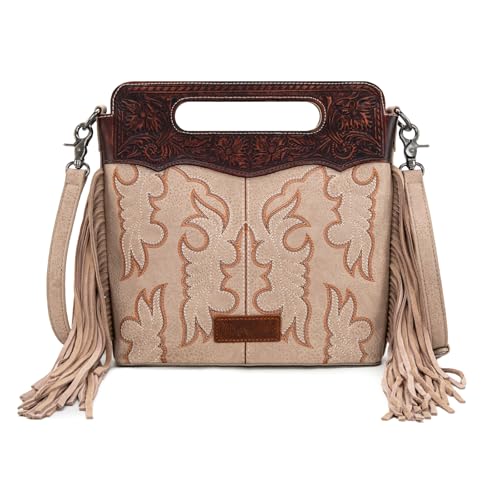 Wrangler Western Fringe Top Handle Crossbody Bag with Wallet for Women2