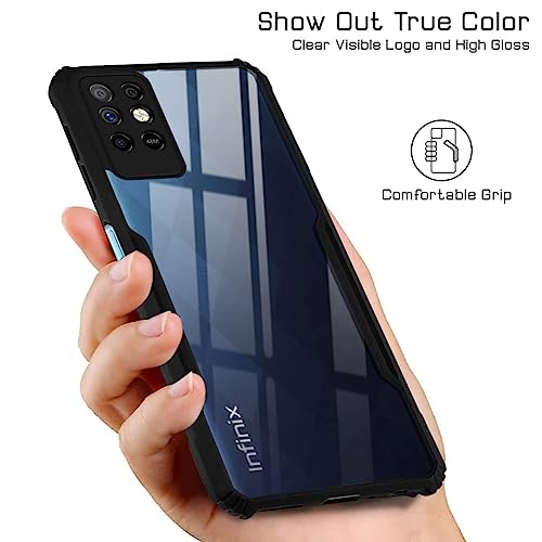 Image of Jkobi Back Cover Case for Infinix Note 8i (Shockproof with Polycarbonate Clear Panel | Professional Black)