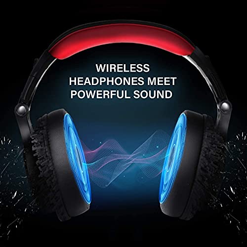 OneOdio A70 Cuffie Bluetooth Over Ear, Cuffie Cablate e Wireless Stereo con Microfono, 72 Ore di Riproduzione, CVC 8.0, Jack 3,5 mm e 6,35 mm, Pieghevole, Cuffie per DJ, Chitarra, Cellulare, PC, Rosso - Image 5