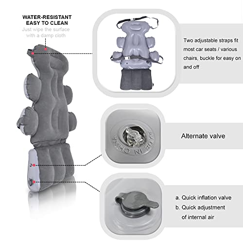 Car Seat Cushion, Inflatable Back Lumbar Support Pillow, Ergonomic Backrest For Pain Relief And Driving Fatigue, Back Support Cushion With Adjustable Straps For Car Home Office Seat #TOP6