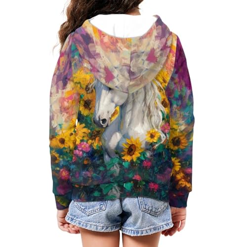 WELLFLYHOM Zipper Hoodies Graphic Sweatshirt for Girls 6-16 Kids Long Sleeve Hoodie Novelty Sweater Shirts Athletic Yoga Top2