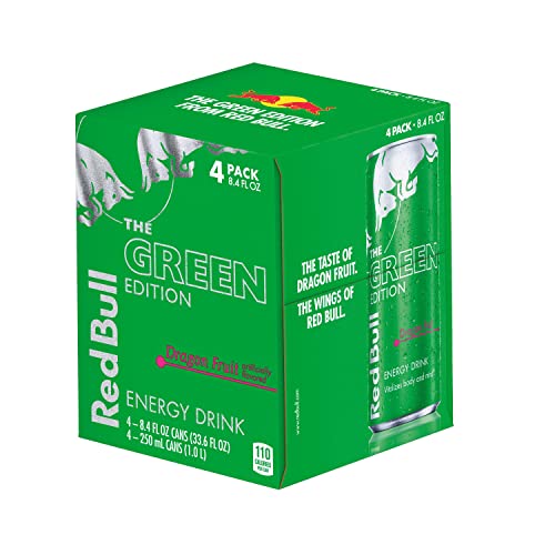 Image of Red Bull Green Edition Dragon Fruit Energy Drink, 8.4 Fl Oz, 24 Cans (6 Packs of 4)