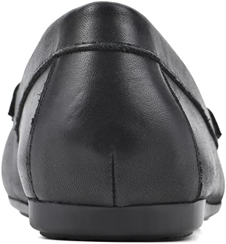 WHITE MOUNTAIN Women's Deutzia Penny-Moc Loafer, Black/Leather, 11 M | Image 4
