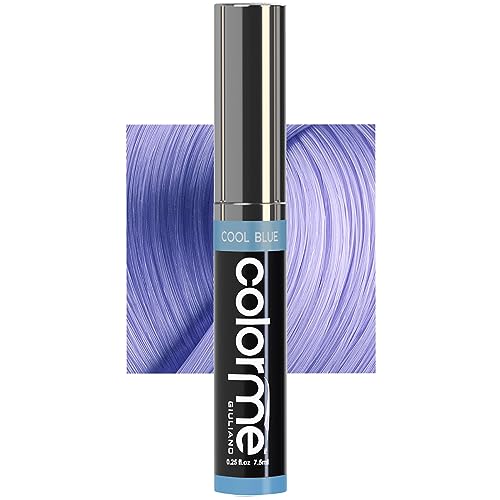 Colorme Root Touch Up Temporary Hair Mascara to color and Blend Semi Permanent Dye regrowth. Washes Out (COOL BLUE)