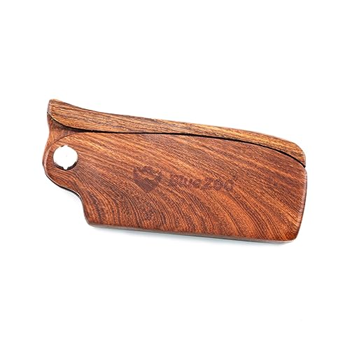 Peine de madera sándalo plegable de bolsillo para el cuidado del pelo de mujer 6