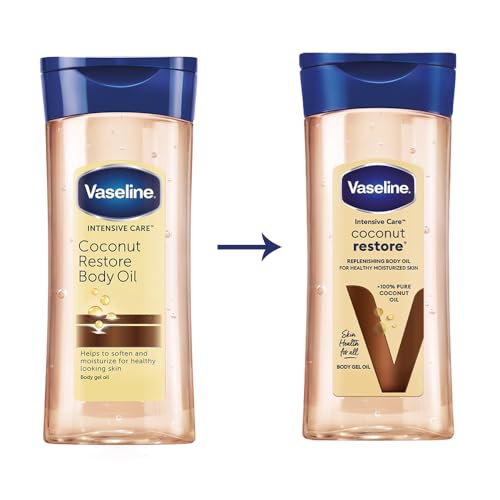 Image of Vaseline Intensive Care Coconut Restore Body Oil | with Coconut Oil | Deep Moisture for Dry Skin | 200 ML