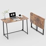 【 Platzsparend 】Der kleine Schreibtisch lässt sich in Sekundenschnelle zusammenklappen, um ihn zu verstauen oder zu transportieren. Im zusammengeklappten Zustand ist der Tisch nur 7 cm dick.