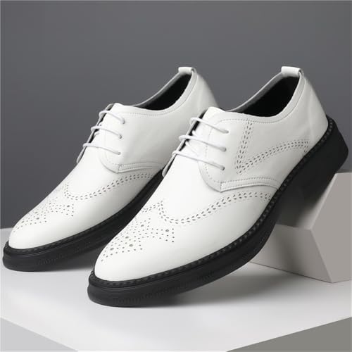 Mens Fashion Leather Oxford Shoes Lace Up Business Dress Tuxedo Derby Style2